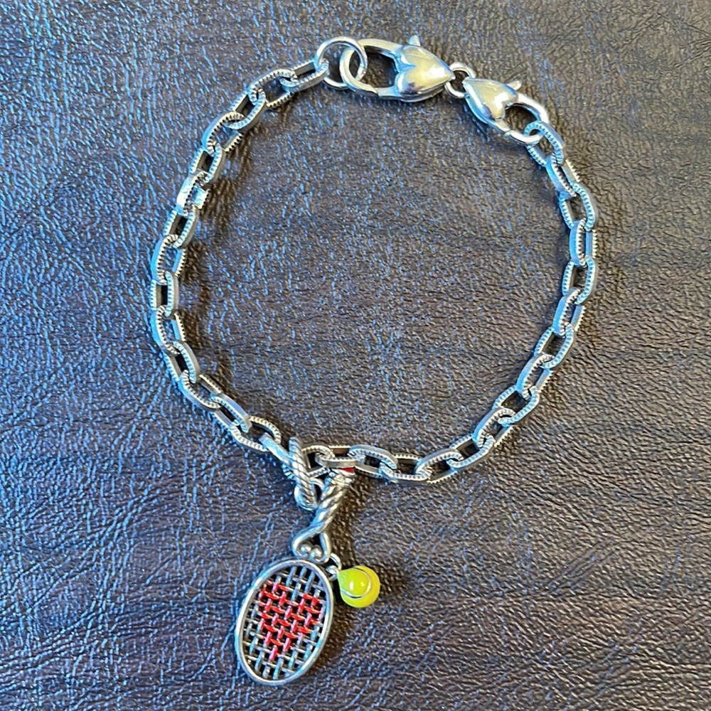 Brighton Tennis Racquet Charm Bracelet